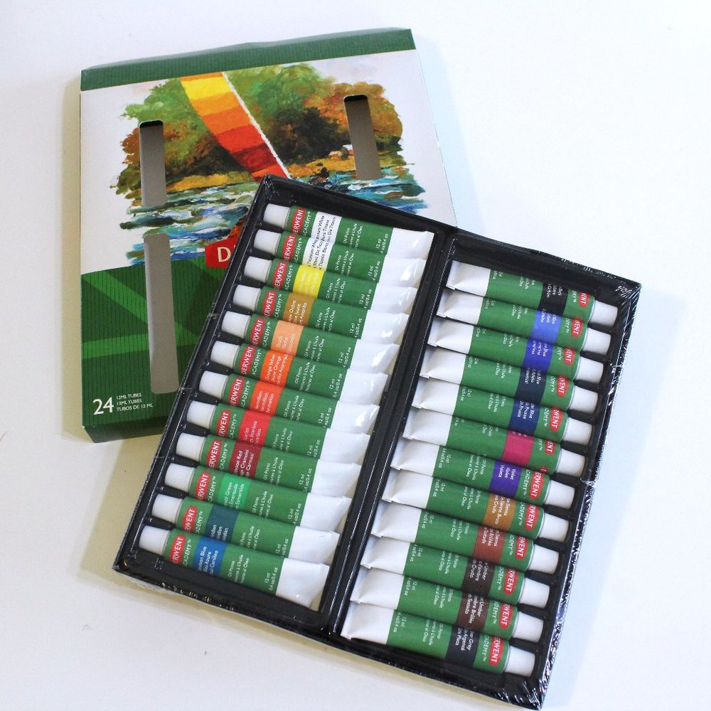 Derwent Academy Artists Oil Paint Set of 24 Tubes